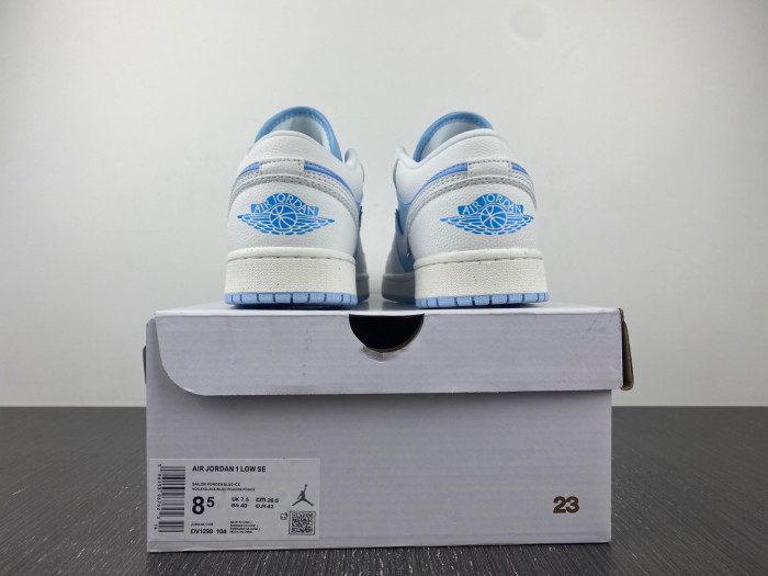 jordan 1 low se reverse ice blue - dv1299-104