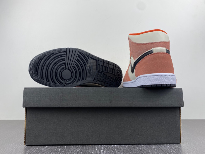 air jordan 1 mid orange suede dv1336-800