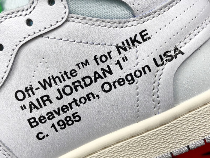 air jordan 1 retro high ofw white  aq0818-100