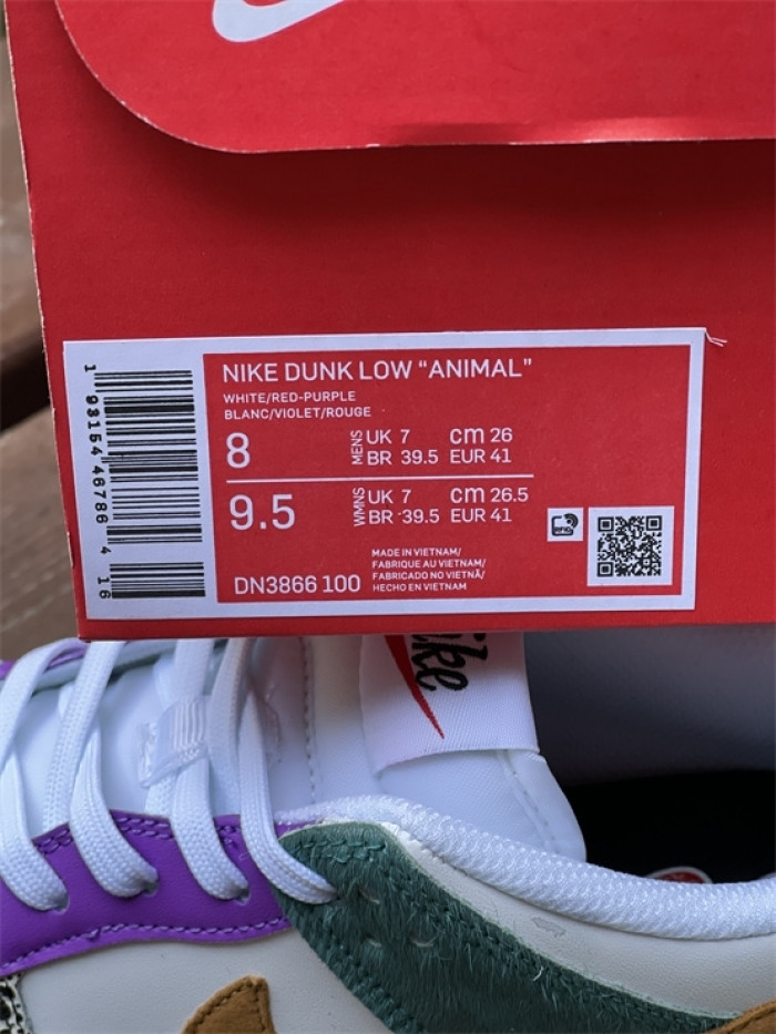 nike dunk low safari mix  - dn3866-100