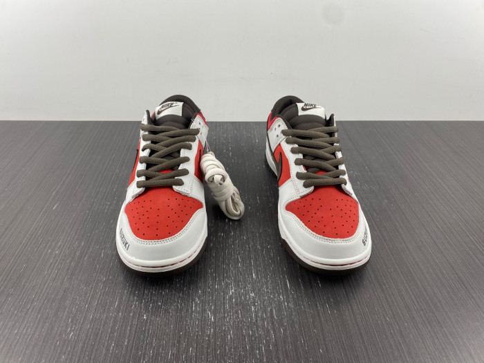 nike sb dunk low suziki brown red grey re500-666