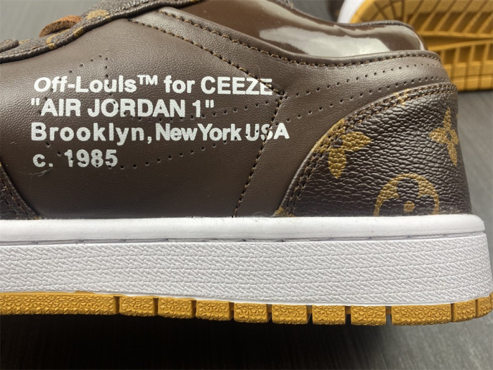 air jordan 1 ofw-louiv low  (with case)